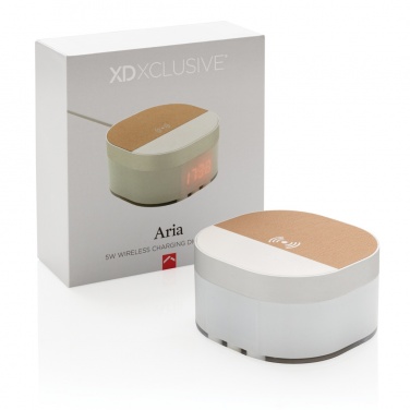 Logotrade promotional giveaways photo of: Aria 5W Wireless Charging Digital Clock